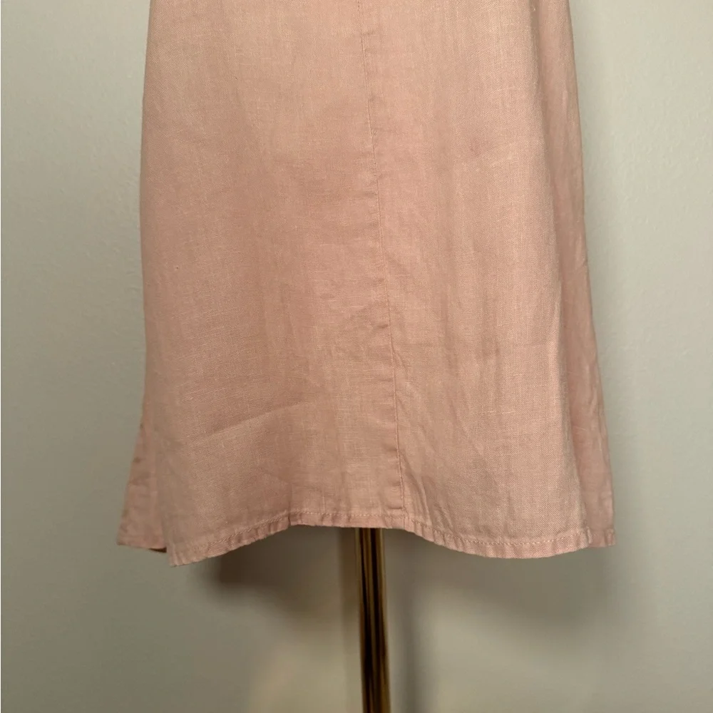 FLAX 100% Linen Pink Lightweight sleeveless Top Women's Sz S - Picture 3 of 6